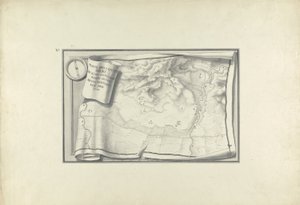 Plan över ruinerna vid Sardis med rester av gamla byggnader som fortfarande existerade 1750, ca 1750 (penna och bläck med tvätt över grafit på papper)