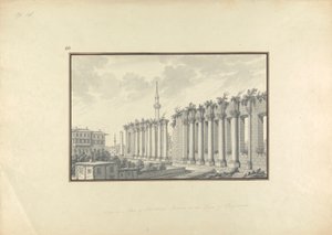 Vy över ruinerna av Asclepium vid Pergamon av Giovanni Battista Borra