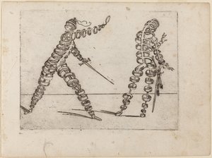 Från "Bizzarie di diverse figurer" av Giovanni Battista Bracelli