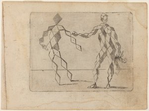 Från "Bizzarie di diverse figurer" av Giovanni Battista Bracelli