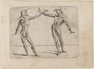 Från "Bizzarie di diverse figurer" av Giovanni Battista Bracelli