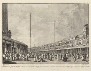 Procession på Corpus Christi-dagen på Piazza San Marco, 17631766.