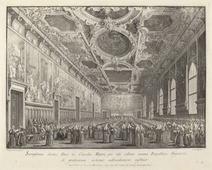 Dogen återvänder tack i Sala del Consiglio Maggiore, 17631766.