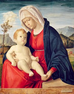 Jungfru och barn (olja på papp) av Giovanni Battista Cima da Conegliano