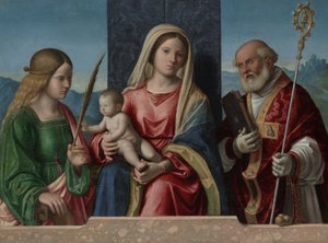 Jungfru och barn med de heliga Catherine och Nicholas, 1510-17 av Giovanni Battista Cima da Conegliano