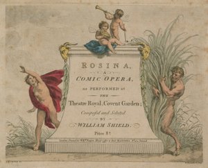 Rosina, en komisk opera som den spelades på Theatre Royal, Covent Garden. av Giovanni Battista Cipriani