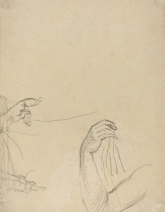 Studie av två putti och en draperad arm [verso] av Giovanni Battista Cipriani