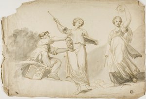 Thalia, Clio och Melpomene av Giovanni Battista Cipriani