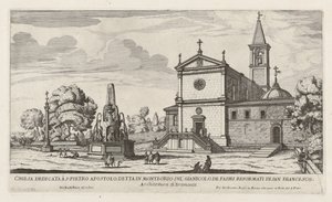 Kyrka tillägnad S. Pietro Apostolo (kyrkan San Pietro in Montorio) av Giovanni Battista Falda