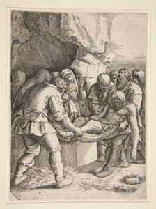 Gravläggningen av Giovanni Battista Franco (called Il Semolei)