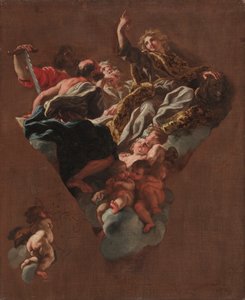 Skiss för Israels fyra profeter för Il Gesù, Rom, ca. 1675-1677.