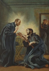 St Ignatius av Loyola skickar St Francis Xavier till Indien