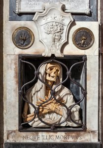 Döden i fängelset, från Gislenis grav (polykrom marmorskulptur av Giovanni Battista Gisleni