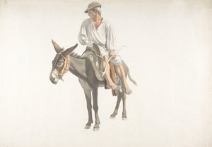 Bonde på en åsna, ca. 1783-87.
