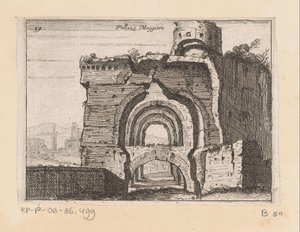 Palazzo Maggiore Pallazo Maggiore (titel på objekt) Gezichten op Rome (serietitel) Några vyer och perspektiv på obebodda platser i Rom (serietitel)