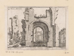 Resten van de Thermen van Caracalla te Rom Terme Antoniana (titel på objekt) Gezichten op Rome (serietitel) Några vyer och perspektiv på obebodda platser i Rom (serietitel)