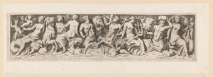 Tritons, Nereids och putti av Giovanni Battista Mercati