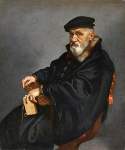 Italienska: Porträtt av en sittande gammal man av Giovanni Battista Moroni