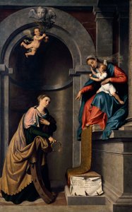 St Catherines äktenskap av Giovanni Battista Moroni (1525 cirka 1578), olja på duk, Church of St Bartholomew, Almenno av Giovanni Battista Moroni