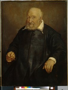 Porträtt av Christoforo Novati (?) (Porträtt av C. Novati). Målning av Giovan Battista Moroni (1520 eller 1525-1578), olja på duk. Italiensk konst (Bergamo) av Giovanni Battista Moroni