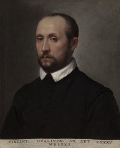 Porträtt av Vincenzo Guarinoni av Giovanni Battista Moroni