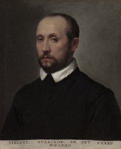 Porträtt av Vincenzo Guarignoni, ca. 1572. av Giovanni Battista Moroni