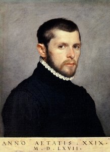 Porträtt av ung man, av Giovanni Battista Moroni (ca 1525-1578), olja på duk, 44,4x56,9 cm av Giovanni Battista Moroni