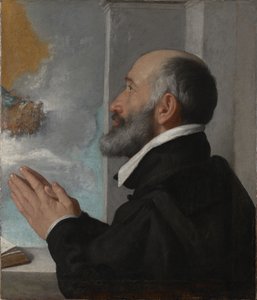 Porträtt av en donator av Giovanni Battista Moroni