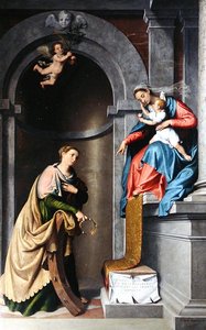 St. Catherines mystiska äktenskap av Giovanni Battista Moroni