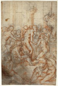 Studie för jungfruns rening av Giovanni Battista Naldini