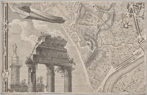 Ny plan för Rom som presenterades av Giambattista Nolli under året MDCCXLVII, känd som La Pianta Grande di Roma