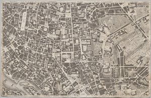 Ny karta över Rom som presenterades av Giambattista Nolli under året MDCCXLVII, känd som La Pianta Grande di Roma