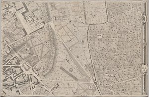 Ny karta över Rom som presenterades av Giambattista Nolli under året MDCCXLVII, känd som La Pianta Grande di Roma