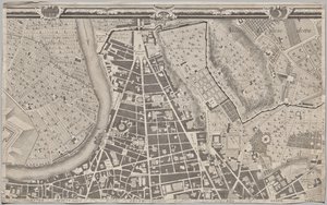 Ny karta över Rom som presenterades av Giambattista Nolli under året MDCCXLVII, känd som La Pianta Grande di Roma