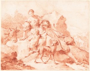 En herdefamilj vilar av Giovanni Battista Piazzetta