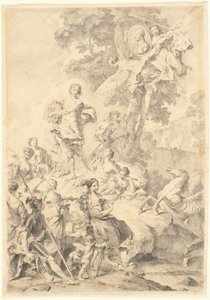 Apollo, muserna och Mars: Till priset av Tasso av Giovanni Battista Piazzetta