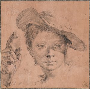 Pojke pekar med höjd högerhand av Giovanni Battista Piazzetta