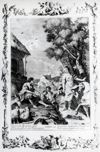 Erminia hälsas av herde, canto VII, Jerusalem levererad av Giovanni Battista Piazzetta