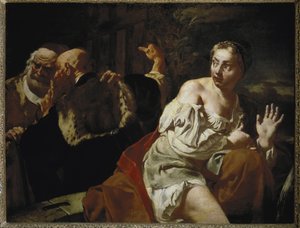 Suzanne and the Elders - Olja på duk, cirka 1720