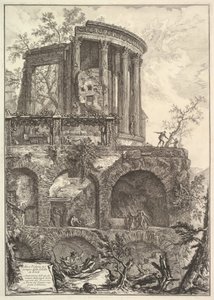 Altra V. del Tempio della Sibilla i Tivoli En annan utsikt över Sibs tempel ..., 1700-talet. av Giovanni Battista Piranesi