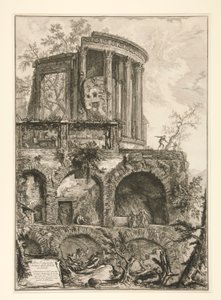 En annan utsikt över Sibylltemplet i Tivoli, från Vedute di Roma av Giovanni-Battista Piranesi