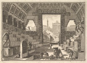 Antik skola uppförd i egyptisk och grekisk stil av Giovanni Battista Piranesi