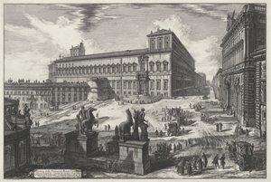 Utsikt över Piazza di Monte Cavallo (ur: Vedute di Roma) av Giovanni Battista Piranesi