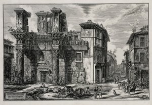 Utsikt över lämningarna av Nervas forum i Rom (ur: Vedute di Roma) av Giovanni Battista Piranesi