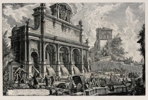 Vy över Acqua Paola-källan på Gianicolo (ur: Vedute di Roma) av Giovanni Battista Piranesi