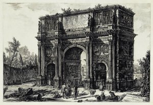 Vy över Konstantinbågen i Rom (ur: Vedute di Roma) av Giovanni Battista Piranesi