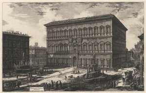 Vy över Palazzo Farnese (ur: Vedute di Roma) av Giovanni Battista Piranesi