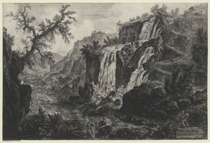 Utsikt över vattenfallet i Tivoli av Giovanni Battista Piranesi