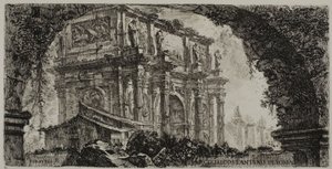 Konstantinbågen i Rom, skylt 9 från Some Views of Triumphal Arches och andra monument av Giovanni Battista Piranesi