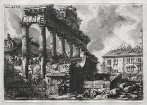 Avanco av Concordiatemplet av Giovanni Battista Piranesi